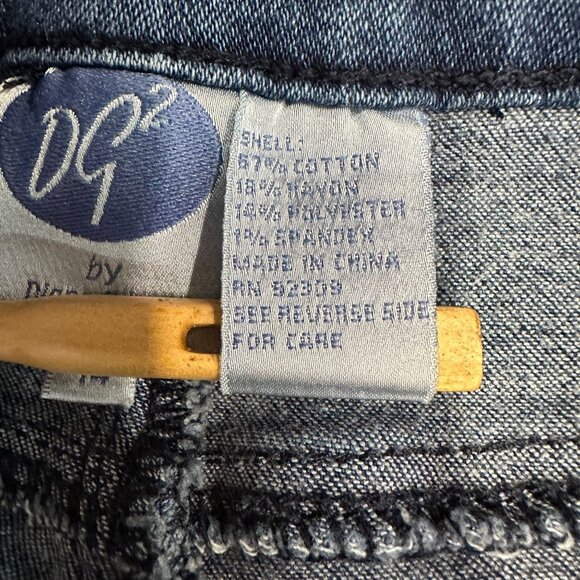 DG2 by Diane Gilman Womens 14 Bootcut Blue Jeans Medium Wash Denim Stretch - Picture 7 of 12